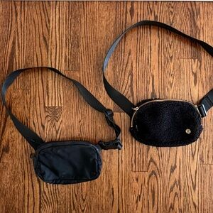 Lululemon Black with Gold Sherpa Fleece + Everywhere Classic Belt Bag BUNDLE